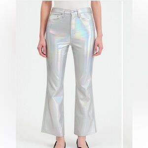 Daze Soho Metallic High Waist Ankle Flare Jeans